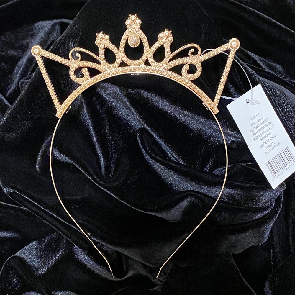 Cat Headband Gold Metal